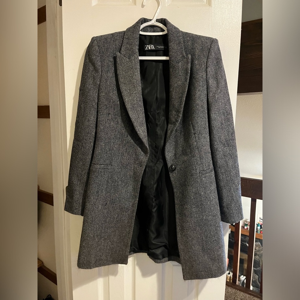 Zara women’s wool pea coat